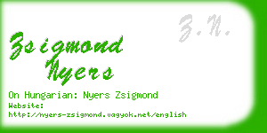 zsigmond nyers business card